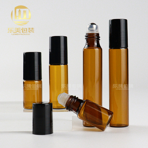 Brown roller ball bottle 3ml 5ml 10ml essential oil roller ball bottle rolling eye cream bottle brown glass bottle