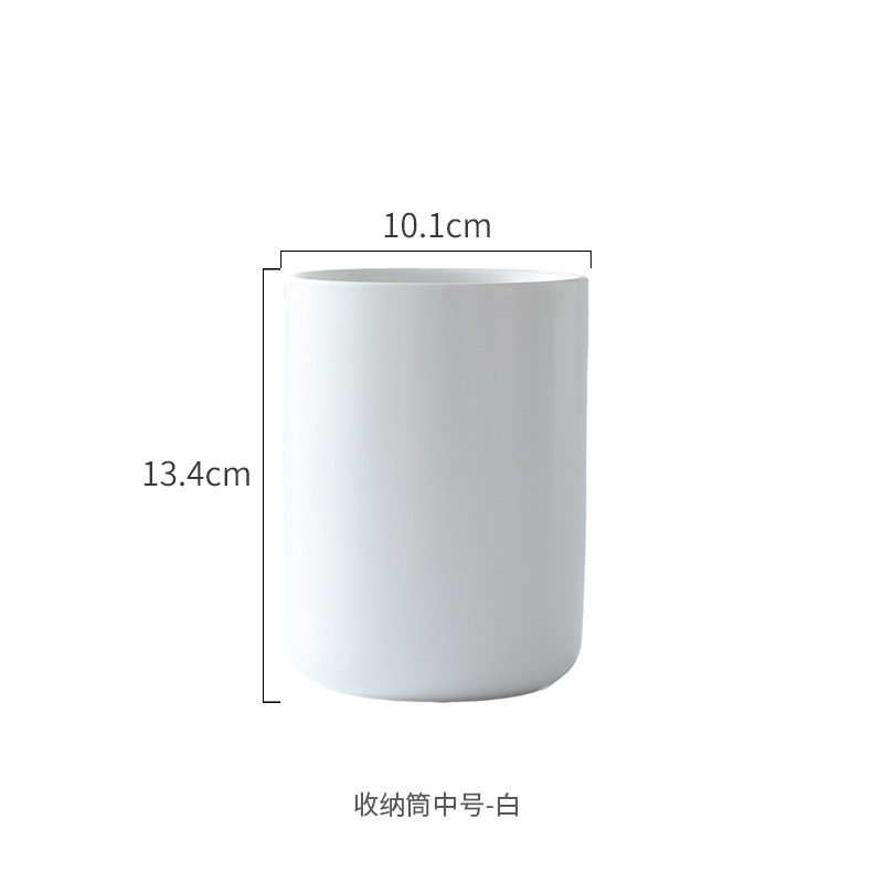 Tubo de almacenamiento mediano-blanco mate