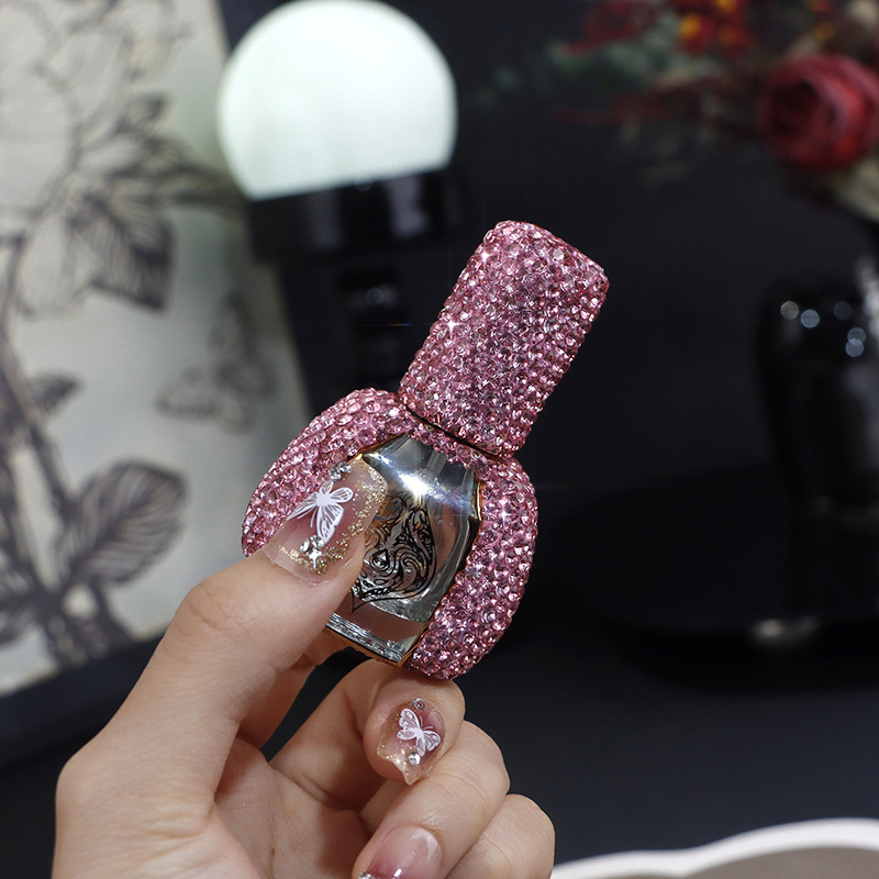 跨境爆款镶水钻酒红色金边吊坠盒项链盒首饰收纳盒高端珠宝展示盒