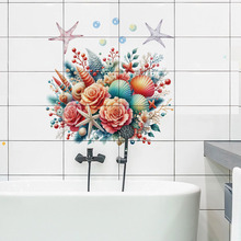 防水高级卫生间浴室瓷砖装饰墙贴纸洗手台镜子遮丑贴画批发外贸