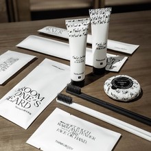 批发石头纸一次性软毛牙刷牙膏盐系美学民宿酒店洗发水沐浴露套装