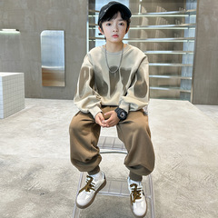 男の子秋服セット2025新作トレンドおしゃれ子供服秋冬スウェットスタイリッシュでファッショナブルな裏起毛スポーツウェア