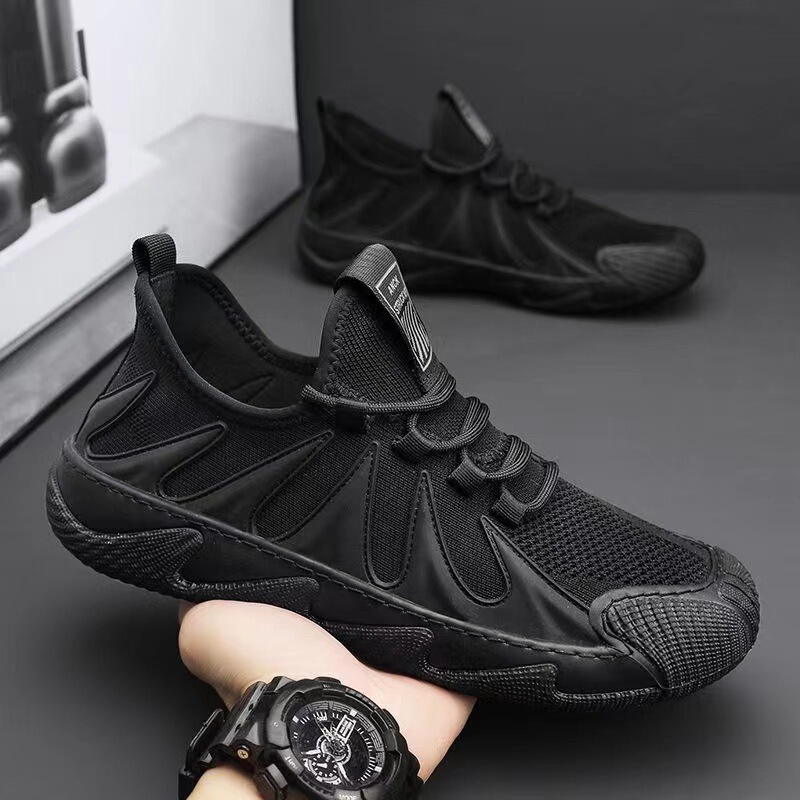 Men's Shoes Summer Explosions Breathable Mesh Shoes Casual Men's All-match Fashionable Personalized Flying Weaving Sports Running Shoes Cross-border
