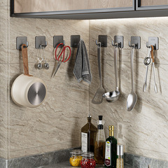 廚房掛鈎免打孔強力粘膠掛勺子鏟子牆上承重鍋鏟用品收納粘鈎壁掛