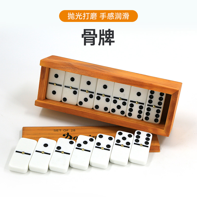 Doble 6 Domino 28 unidades polvo de jade eléctrica material pensamiento rompecabezas juego los niños regalo juego juguetes al por mayor