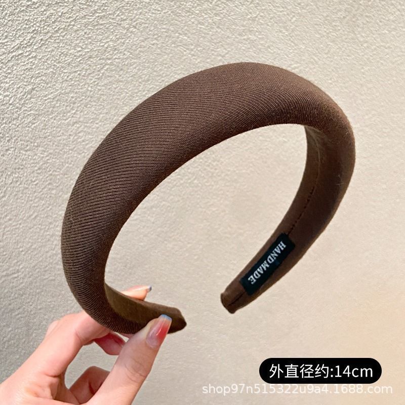 夏季海绵发箍宽边头箍韩国网红高颅顶复古发卡洗脸化妆布艺百搭女|undefined