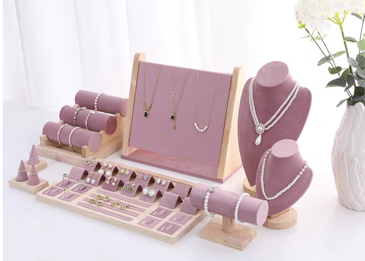 38g Weight Jewelry Rack Classification 1 Piece Quantity solid wood Material 1 Piece Solid Wood Retro Classic Style Solid Color Jewelry Rack