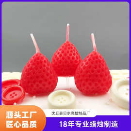 厂家定制草莓蜡烛装饰生日聚会派对气氛布置用品仿真水果蛋糕蜡烛