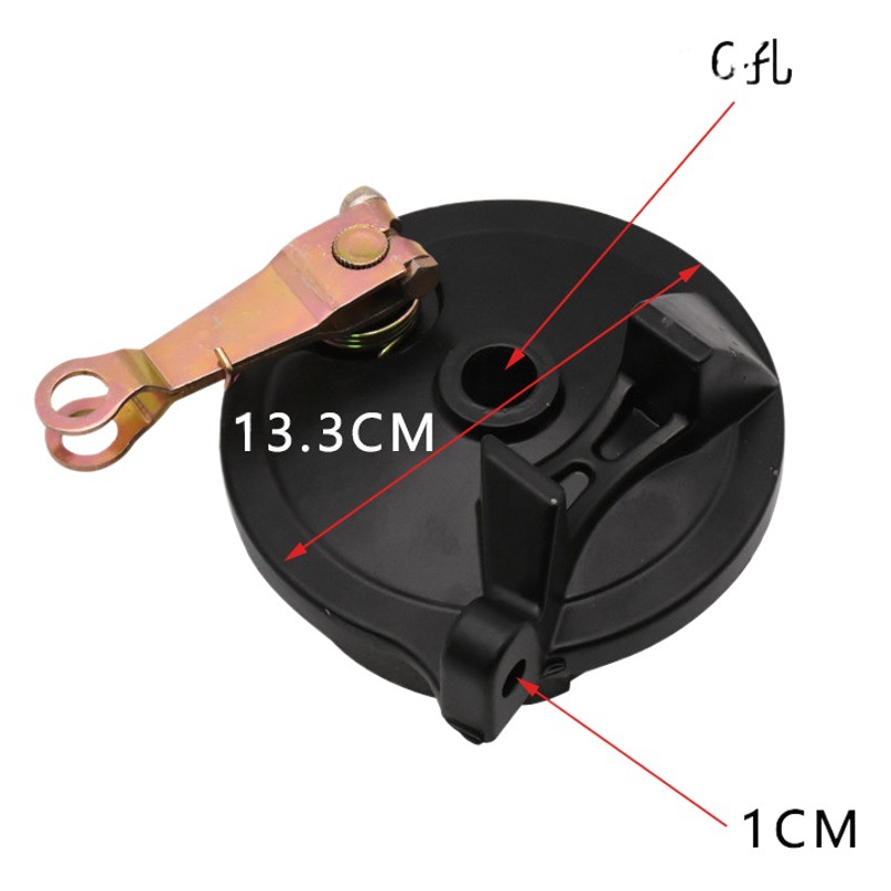 Conjunto de freno de tambor trasero de la motocicleta eléctrica 4,2 Ranura para tarjeta instalación derecha antigua Batería de freno coche 110 olla de freno sistema de freno de la motocicleta