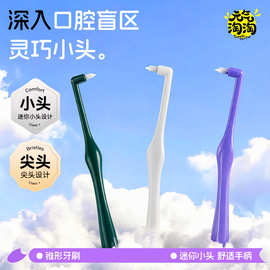 牙刷尖头牙刷家用口腔清洁硬毛牙刷牙齿牙套牙缝刷牙刷小刷头牙刷