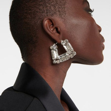 时尚简约包包耳环耳扣冷淡风爆闪水钻耳坠设计感饰品earrings