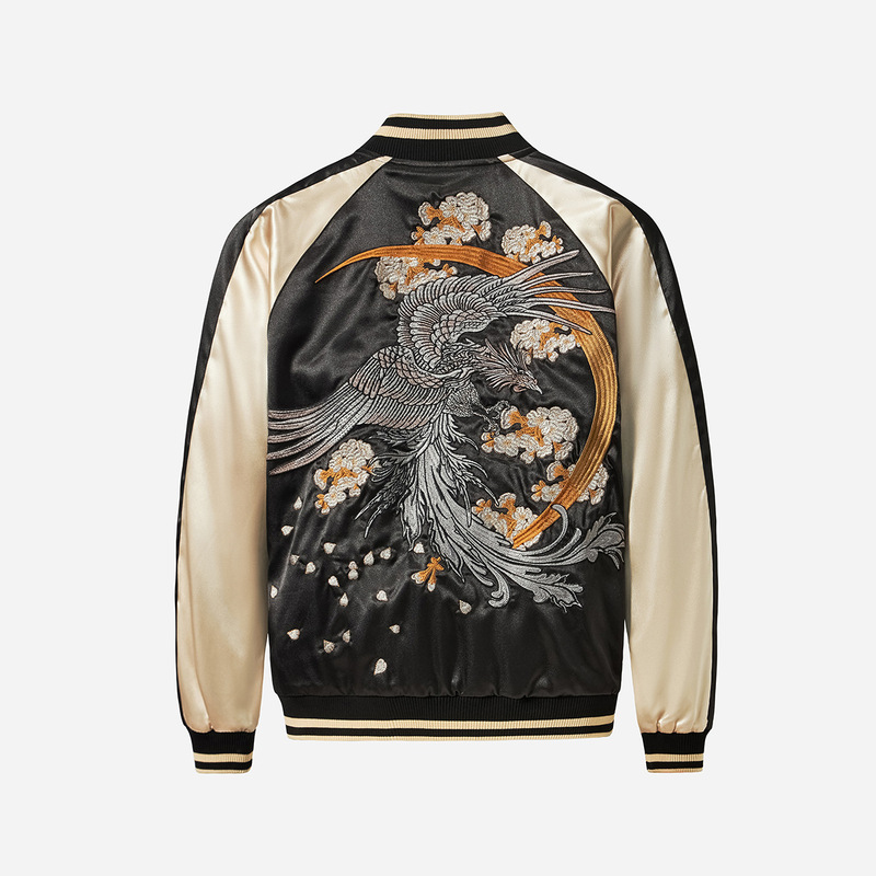 Huaxia Junpin Original Chinese Style Heavy Embroidery Phoenix Jacket Men's Casual Baseball Jacket A002