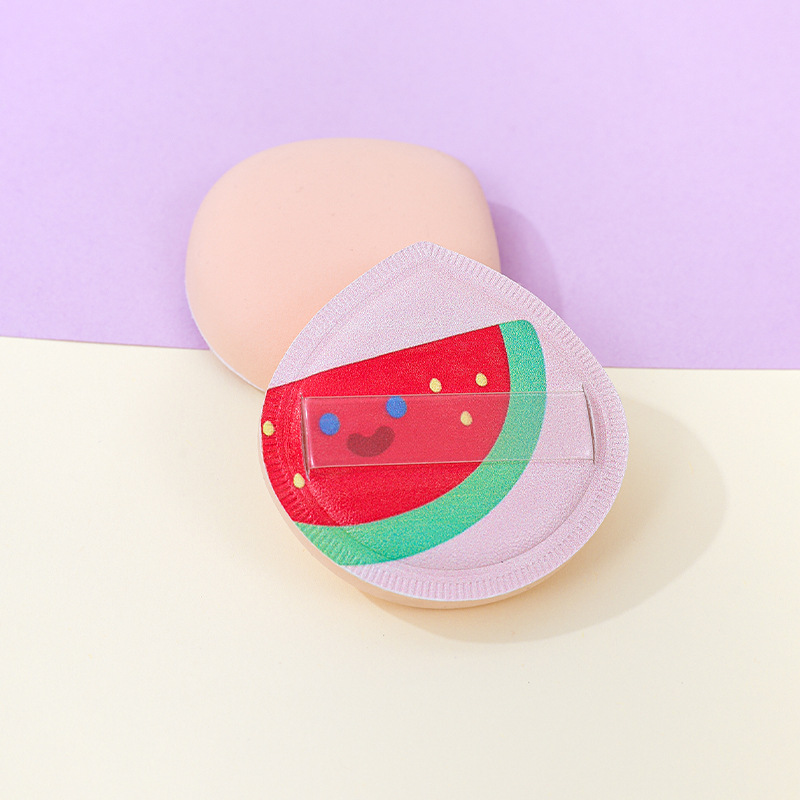 Fábrica de soplo de polvo de malvavisco Serie de frutas personalizada Maquillaje Esponja Cojín de aire Gota de agua Maquillaje de belleza Huevo Herramientas de belleza al por mayor