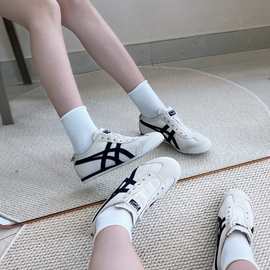 莆田纯原帆布鞋鬼冢鞋tiger冢板鞋一脚蹬懒人鞋休闲男女德训鞋