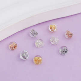 汉堡硅胶耳堵18k真金保色环保弹性防滑透明diy耳帽耳塞耳饰批发