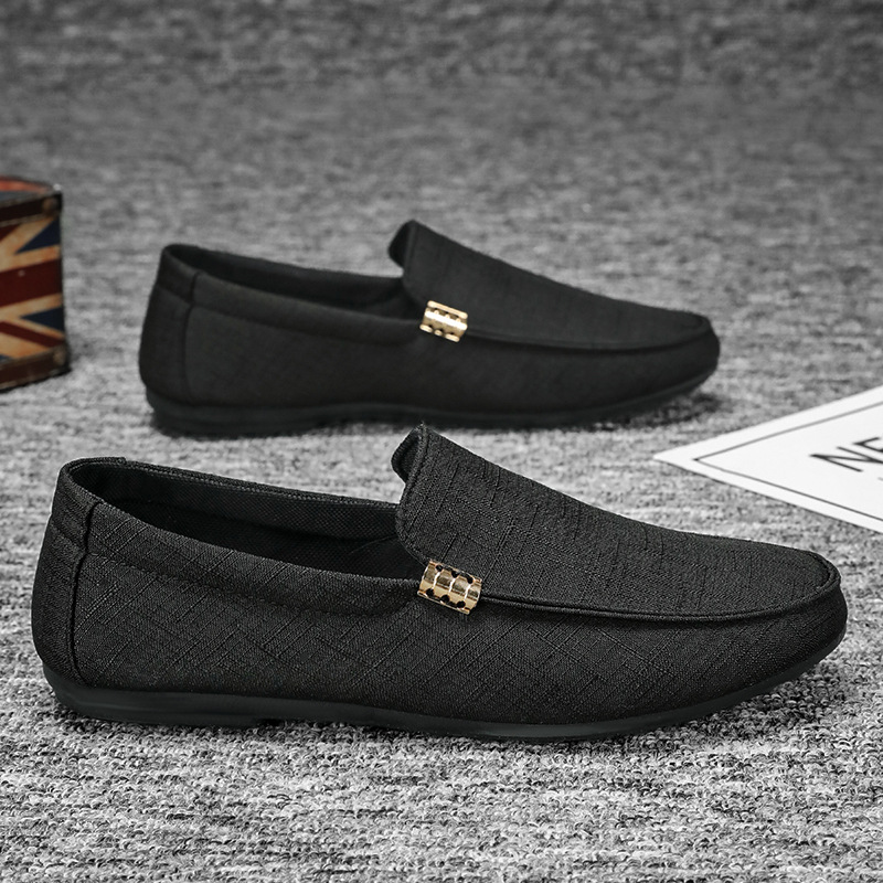 Primavera y verano nuevos zapatos casuales para hombres de moda coreana zapatos de skate juvenil con un pie, zapatos de beans, zapatos de beans