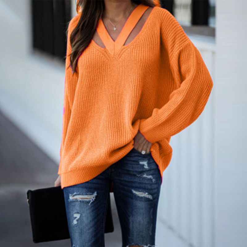 Regular Top Length Wholesale Women's Casual Solid Color Long Sleeve Sweaters & Cardigans