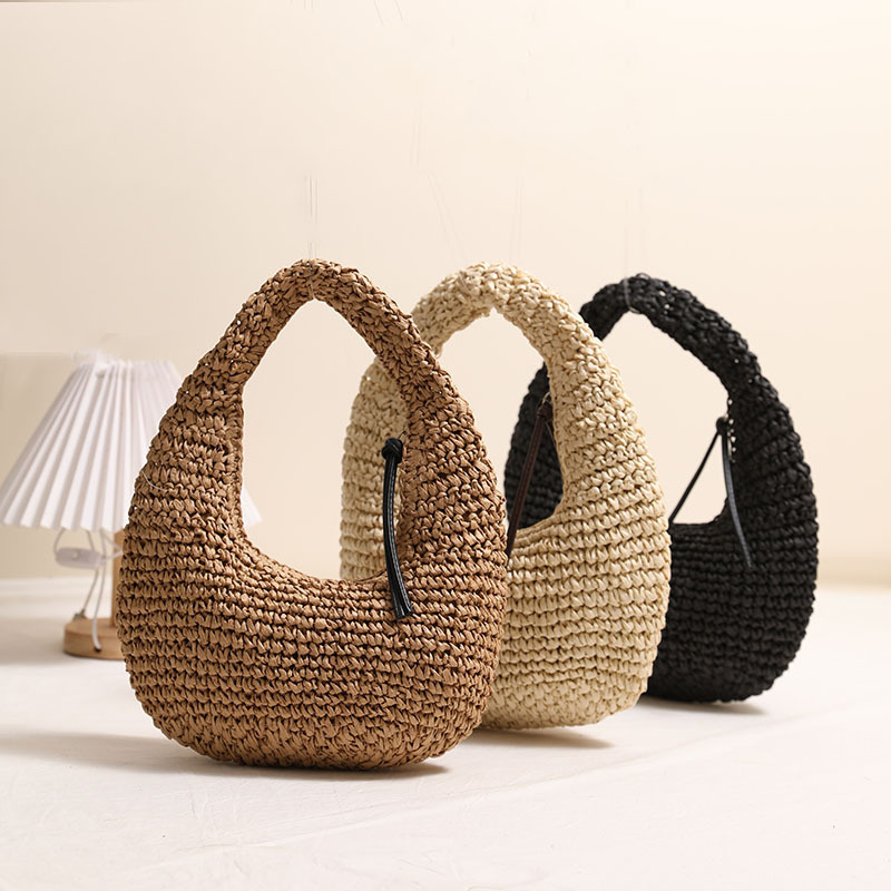 Fashion Solid Color Hand Straw Woven Bag New Niche Tassel Hand Straw Bag Woven Bag Women's Seaside Holiday Beach Bag Fashion Solid Color Hand Straw Woven Bag New Niche Tassel Hand Straw Bag Woven Bag Women's Seaside Holiday Beach Bag