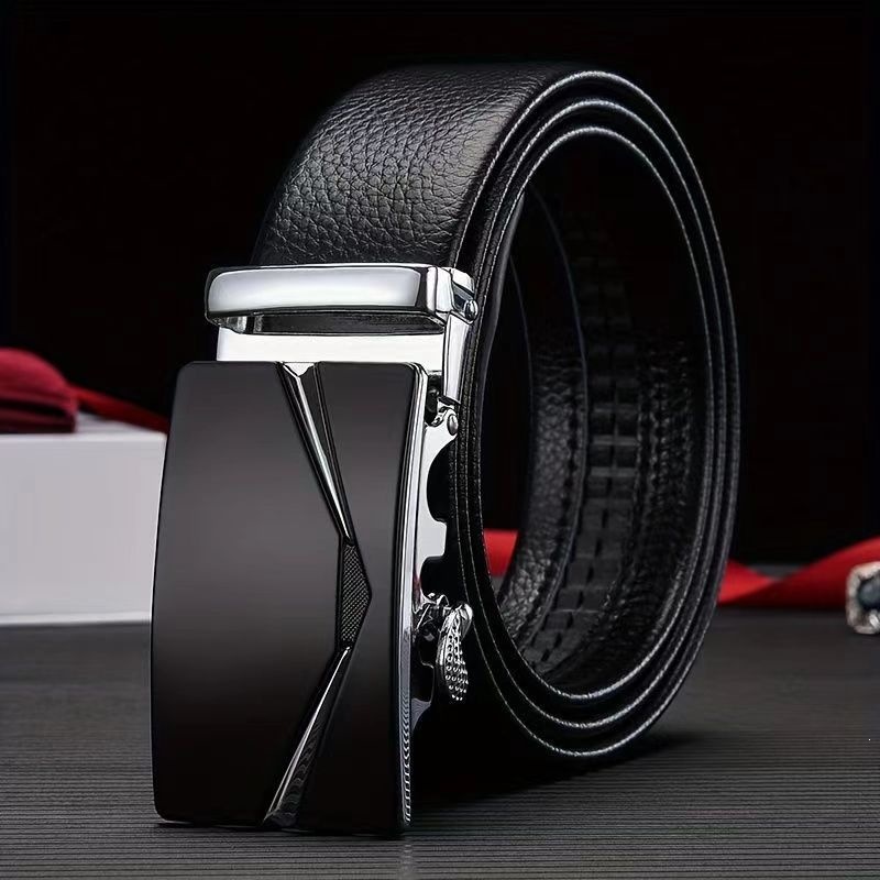 Top Layer Cowhide Men's Belt Trendy Automatic Buckle Waistband Men's Fashion Premium Casual Business Trouser Belt