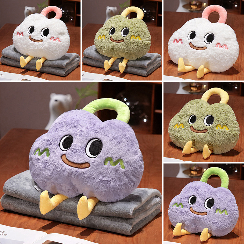 Nube almohada multifuncional, colcha de doble propósito, almohada de siesta de oficina, manta de aire acondicionado, manta de sofá de automóvil, manta 2 en 1