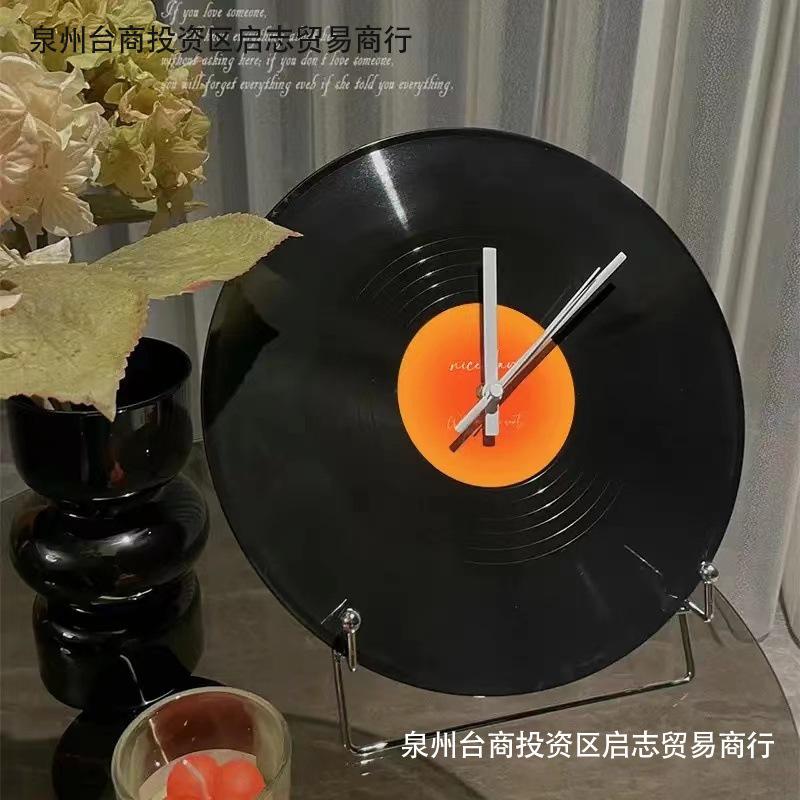 Reloj de escritorio retro decoración de alta calidad de disco de vinilo DIY personalidad chatter nuevo estilo de cumpleaños
