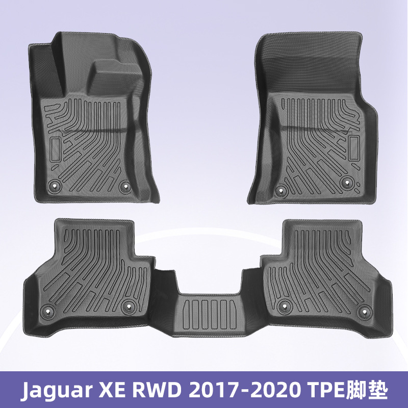 Para Jaguar XE RWD 2017 - 2020 3D todo el tiempo TPE almohadilla para los pies almohadilla del maletero