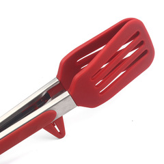 Kitchen Food Tongs 9-inch 12-inch with Stand Silicone Food Tongs Stainless Steel BBQ Tongs Bread Tongs Spatula