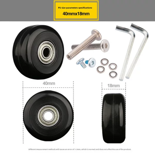 Suitcase Trolley Rubber Wheels Casters Silent Wear-Resistant Detachable Universal Replacement Rollers Repair
