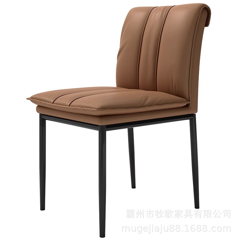 Italian Style Light Luxury High-end Dining Table and Chair Home High-end Sense Backrest Chair Restaurant Hotel Banquet Designer Casual Dining Chair