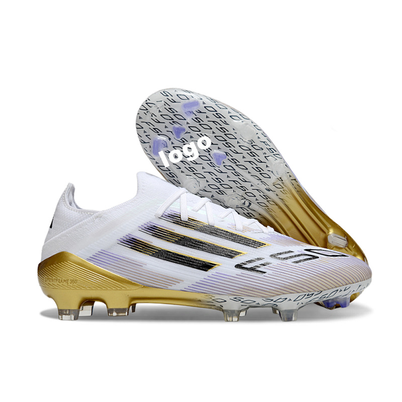 Fábrica de comercio exterior transfronterizo F50 zapatos de fútbol FG rosa con cordón de entrenamiento zapatos de fútbol para hombres hierba natural