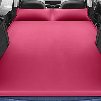 Trunk Folding Car Sleeping Mat, Vehicle-mounted inflatable bed - deerskin-velvet-wine-red-standard-flat-5cm