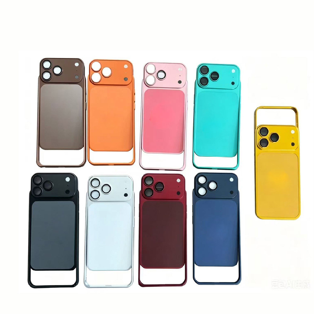 The New Model Is Suitable for Instantly Transforming into an 18Promax Phone Case Set with a Metal Lens Backplate and Metal Frame Shell for Cross-Border Sales