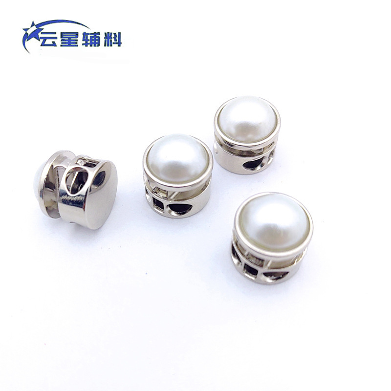 Round Ball Metal Pearl Landmine Buckle Spring Buckle Double Hole Adjustable Small Fragrance Sweatshirt Bag Round Ball Metal Pearl Landmine Buckle Spring Buckle Double Hole Adjustable Small Fragrance Sweatshirt Bag