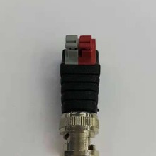 BNC公按键接头  免焊监控视频转换头  正负极