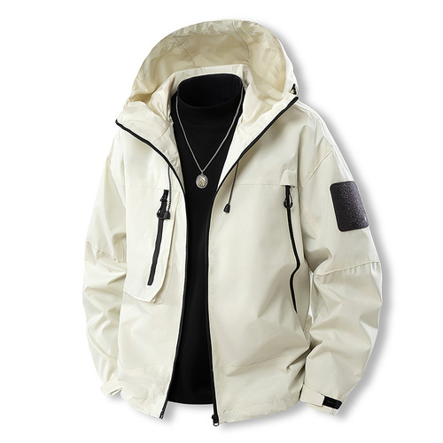 New soft shell jacket for men's trendy outdoor jacket windproof waterproof casual sports jacket versatile