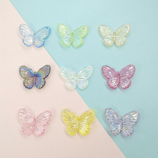 AB color transparent butterfly diy accessories mermaid color dopamine color Baroque Mori high-looking popular