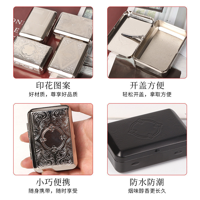 工場直販ホットセールポータブル金属パイプタバコボックス耐圧性と耐摩耗性保湿タバコボックス卸売ドロップシッピング|undefined