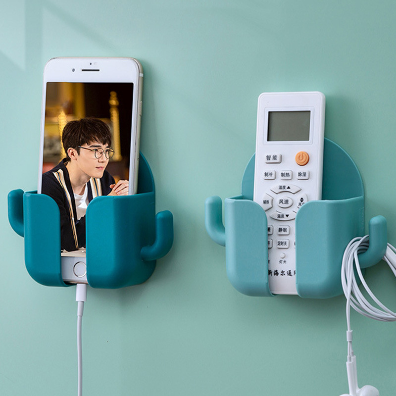 Mobile Phone Charging Bedside Placement Rack Fixed Paste Wall Hanging Punch-Free Storage Mobile Phone Holder Remote Control Shouyanbing