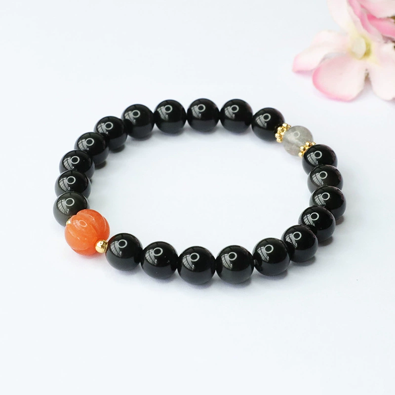 Rainbow Eye Obsidian Bracelet Cat Eye Crystal Gold Wire Jade Bracelet Factory Wholesale CB3091602