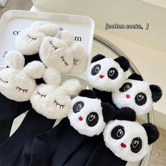 Children's crew socks, spring and autumn style, front view, stereoscopic cartoon panda and rabbit winter crew socks, factory wholesale