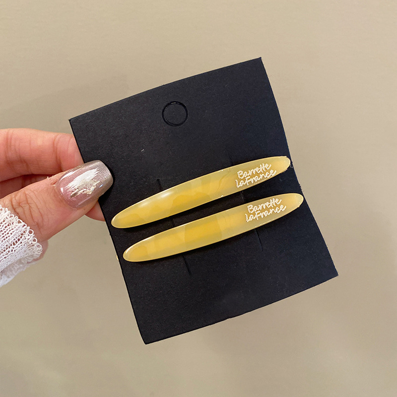 Horquilla florecilla simple primavera y verano nuevo estilo retro moda todo fósforo clip lateral de una palabra sentido de alta calidad temperamento exquisito accesorios para el cabello