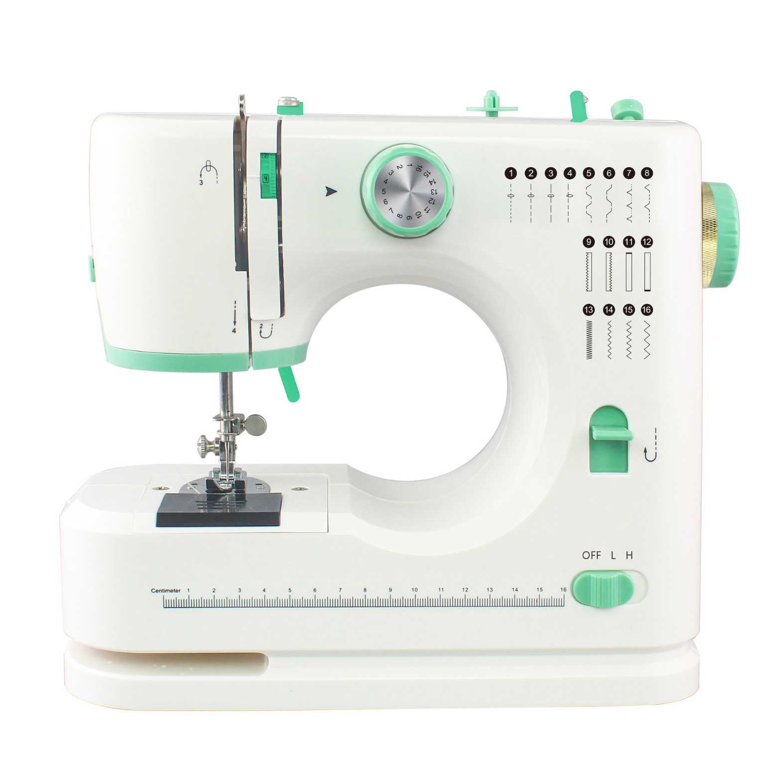 Venta caliente transfronteriza FHSM-520 de nuevos productos de Fanghua (versión mejorada de 16 hilos) Máquina de coser eléctrica doméstica Cierre de borde