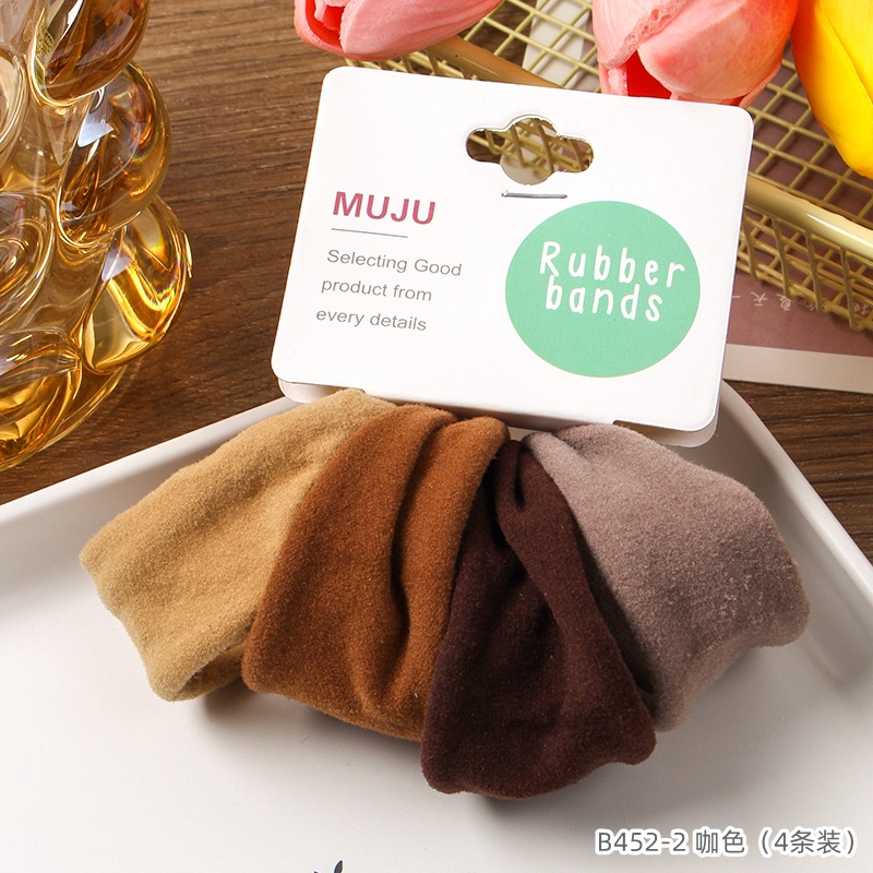 [Carga de tarjeta] sensación de alto nivel coreano de cabello de código de barras de moda de alta elasticidad de cabello anillo de cabello correa de cola de caballo