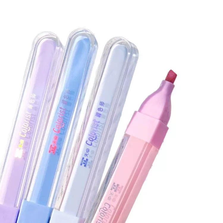 Fluorescent Highlighter Pen Set, pastel glitter ink, multi-color note markers (3‑pack options)