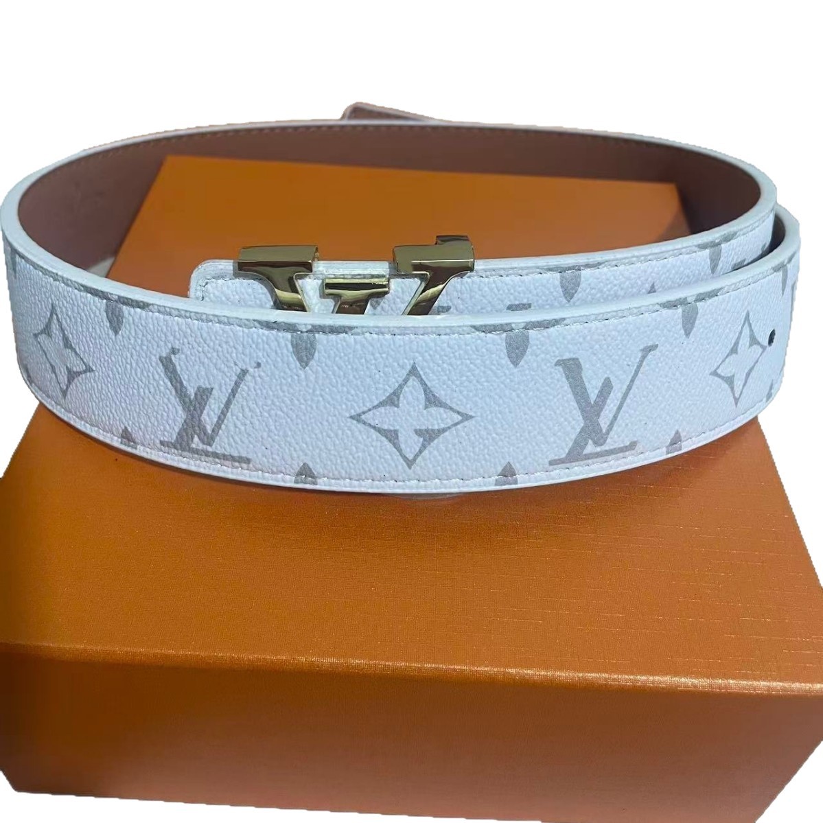 Cinturón para Hombre 4.0 cm de Piel de Vaca de Dos Capas con Hebilla Lisa para Uso Casual image 6