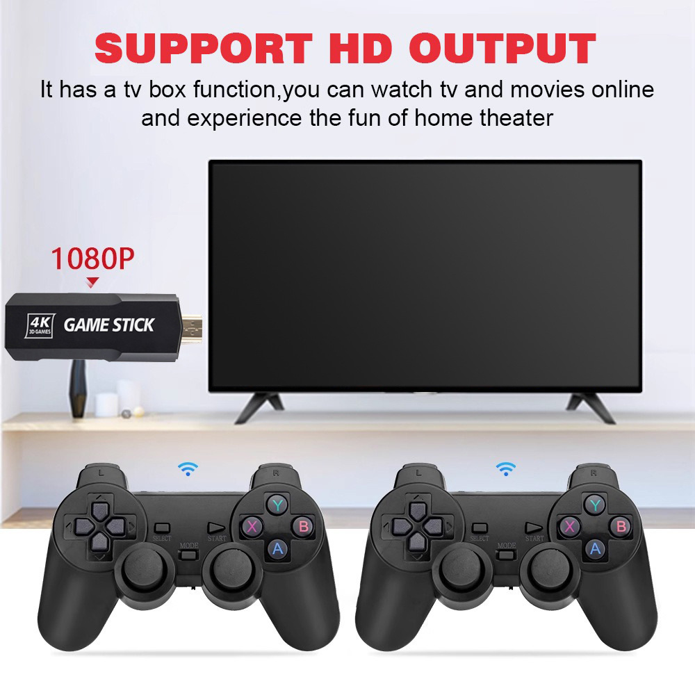 Máquina de juego inalámbrica doméstica GD10 cuidadosamente seleccionada 2.4G HD X2 máquina de juego con mango doble TV ULTRA