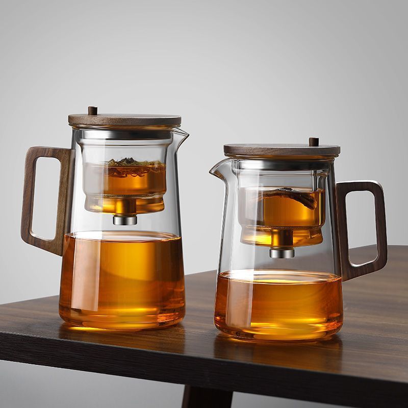 tetera de alta sensación china de alto silicio de vidrio de silicio separador de té de agua de una sola taza de evaporación de silicio taza de separación