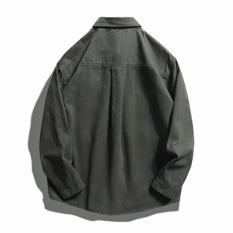 Men's Clothing supply of work shirt style jacket for men, spring and autumn style,loose casual long sleeved shirt for men_voghion.com