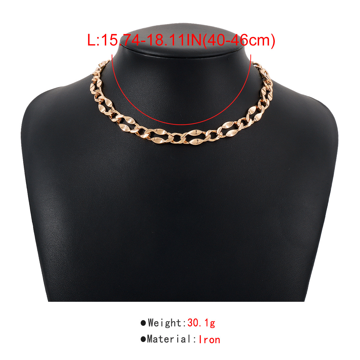 Fashion Solid Color Iron Plating Womenu0027S Necklace 1 Piece