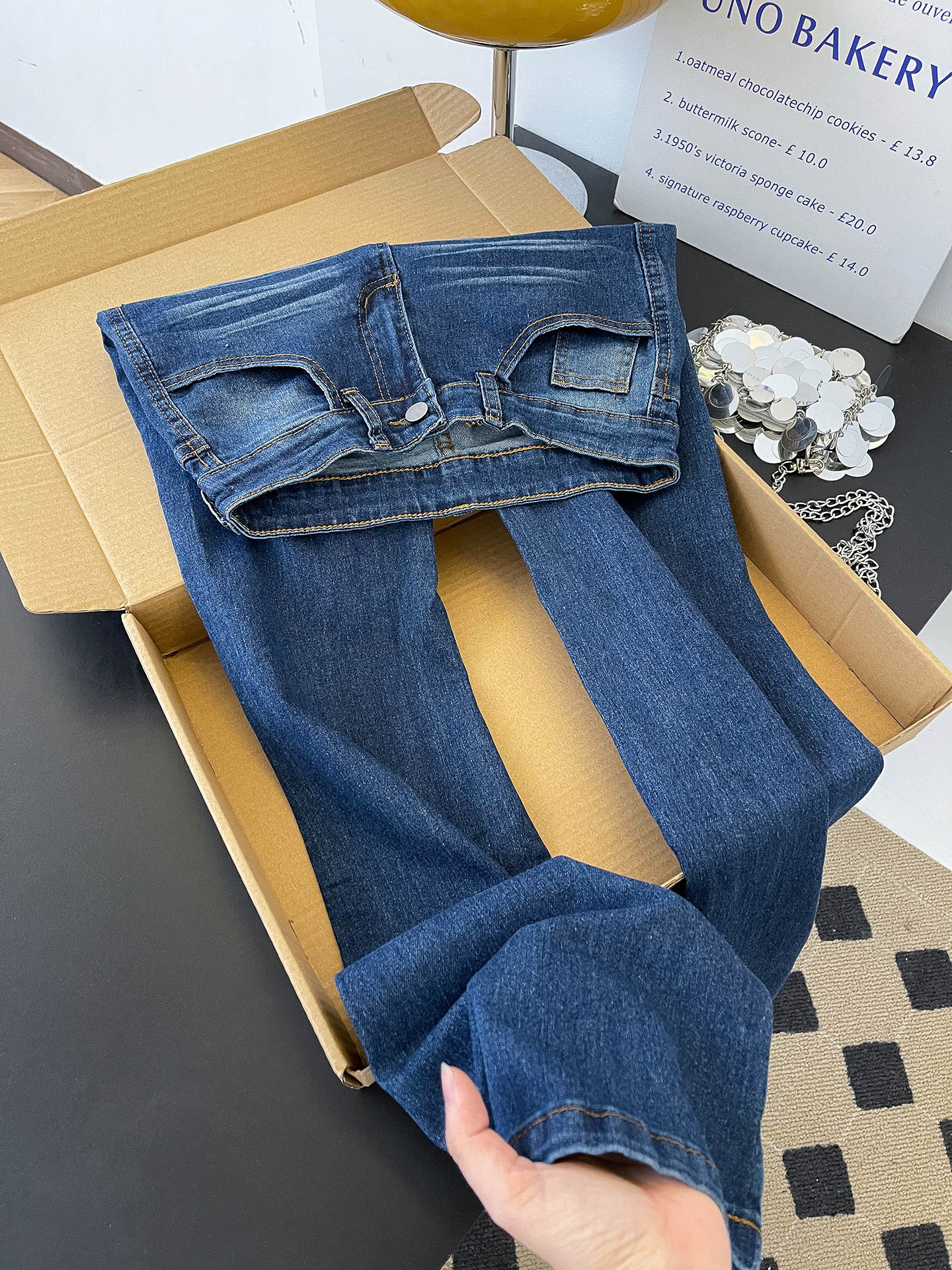 Women's Low Rise Straight Leg Jeans Embroidered Spicy Style Casual Trousers Spring Fashion With Pockets Slightly Flared Floor-Length_ecoleips.com